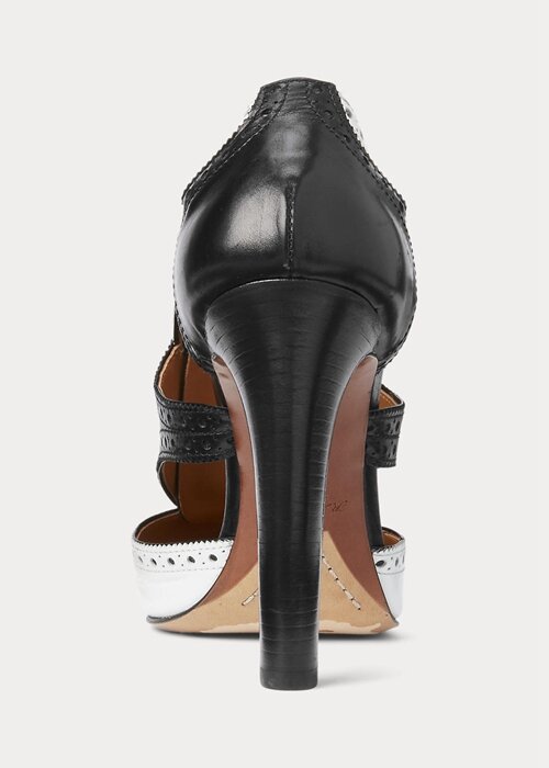 Black / White Women’s Ralph Lauren Lindley Color-Blocked Calfskin Boots Black / White Women’s Ralph Lauren Lindley Color-Blocked Calfskin Boots