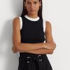 Black / White Women’s Ralph Lauren Two-Tone Sleeveless Sweaters Black / White Women’s Ralph Lauren Two-Tone Sleeveless Sweaters