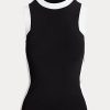 Black / White Women’s Ralph Lauren Two-Tone Sleeveless Sweaters Black / White Women’s Ralph Lauren Two-Tone Sleeveless Sweaters