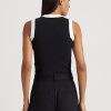 Black / White Women’s Ralph Lauren Two-Tone Sleeveless Sweaters Black / White Women’s Ralph Lauren Two-Tone Sleeveless Sweaters