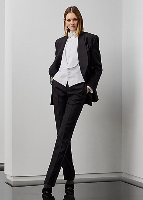 Black Women’s Ralph Lauren Alaina Jacquard Tuxedo Pants Black Women’s Ralph Lauren Alaina Jacquard Tuxedo Pants