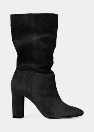 Black Women’s Ralph Lauren Artizan Suede Boots