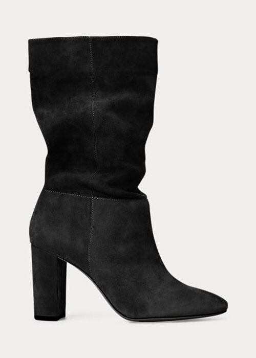 Black Women’s Ralph Lauren Artizan Suede Boots Black Women’s Ralph Lauren Artizan Suede Boots