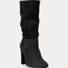 Black Women’s Ralph Lauren Artizan Suede Boots Black Women’s Ralph Lauren Artizan Suede Boots