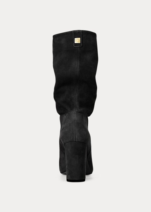 Black Women’s Ralph Lauren Artizan Suede Boots Black Women’s Ralph Lauren Artizan Suede Boots
