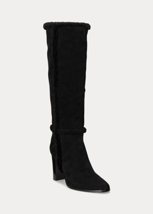 Black Women’s Ralph Lauren Aubri Suede Boots Black Women’s Ralph Lauren Aubri Suede Boots