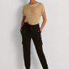 Black Women’s Ralph Lauren Belted Ponte Cargo Pants Black Women’s Ralph Lauren Belted Ponte Cargo Pants