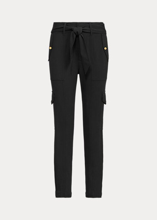 Black Women’s Ralph Lauren Belted Ponte Cargo Pants Black Women’s Ralph Lauren Belted Ponte Cargo Pants