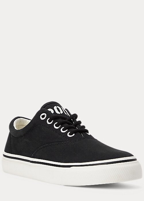 Black Women’s Ralph Lauren Bryn Canvas Sneakers Black Women’s Ralph Lauren Bryn Canvas Sneakers