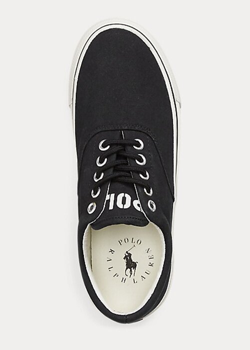 Black Women’s Ralph Lauren Bryn Canvas Sneakers Black Women’s Ralph Lauren Bryn Canvas Sneakers