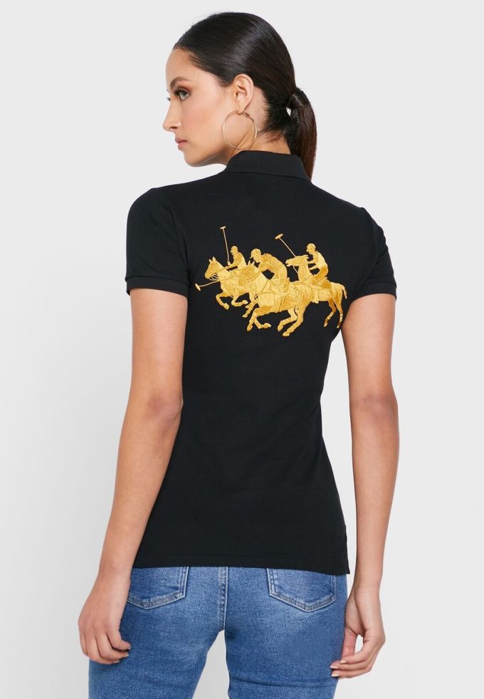 Black Women’s Ralph Lauren Button Detail Shirt Polo Shirts Black Women’s Ralph Lauren Button Detail Shirt Polo Shirts