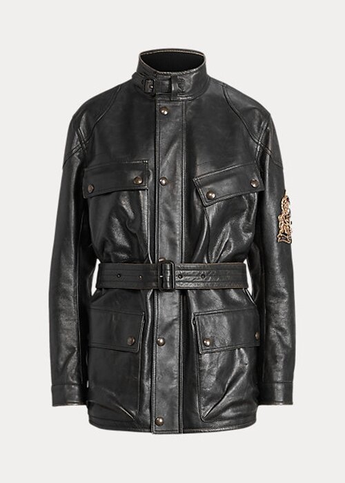 Black Women’s Ralph Lauren Cadena Calfskin Moto Jackets Black Women’s Ralph Lauren Cadena Calfskin Moto Jackets