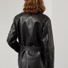 Black Women’s Ralph Lauren Cadena Calfskin Moto Jackets Black Women’s Ralph Lauren Cadena Calfskin Moto Jackets