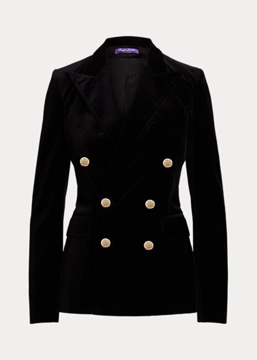 Black Women’s Ralph Lauren Camden Velvet Jackets Black Women’s Ralph Lauren Camden Velvet Jackets