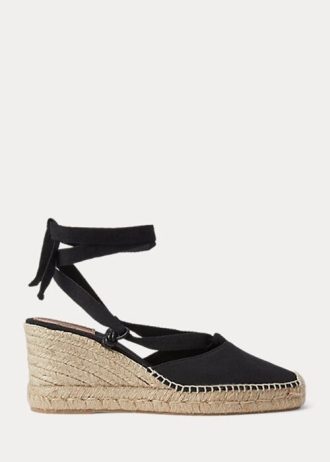 Black Women’s Ralph Lauren Canvas Wedge Espadrille