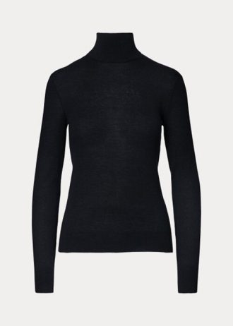 Black Women’s Ralph Lauren Cashmere Turtleneck Sweaters