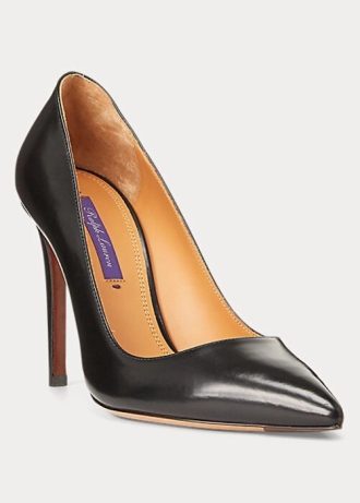 Black Women’s Ralph Lauren Celia Calfskin Heels