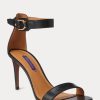 Black Women’s Ralph Lauren Channing Welington Burnished Sandals