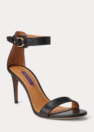 Black Women’s Ralph Lauren Channing Welington Burnished Sandals