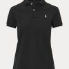 Black Women’s Ralph Lauren Classic Fit Mesh Polo Shirts Black Women’s Ralph Lauren Classic Fit Mesh Polo Shirts