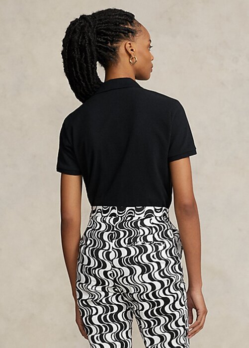 Black Women’s Ralph Lauren Classic Fit Mesh Polo Shirts Black Women’s Ralph Lauren Classic Fit Mesh Polo Shirts