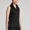 Black Women’s Ralph Lauren Classic Fit Piqué Sleeveless Polo Shirts Black Women’s Ralph Lauren Classic Fit Piqué Sleeveless Polo Shirts