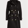 Black Women’s Ralph Lauren Double-breasted Cotton-blend Coats Black Women’s Ralph Lauren Double-breasted Cotton-blend Coats