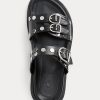 Black Women’s Ralph Lauren Ezra Studded Lambskin Sandals Black Women’s Ralph Lauren Ezra Studded Lambskin Sandals