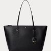 Black Women’s Ralph Lauren Faux-Leather Keaton Tote Bags