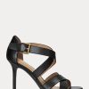Black Women’s Ralph Lauren Gisella Burnished Leather Heels Black Women’s Ralph Lauren Gisella Burnished Leather Heels