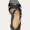 Black Women’s Ralph Lauren Gisella Burnished Leather Heels Black Women’s Ralph Lauren Gisella Burnished Leather Heels