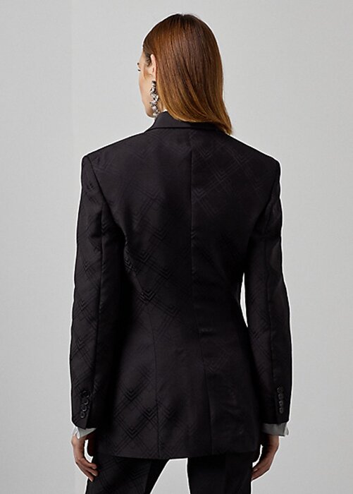 Black Women’s Ralph Lauren Gregory Jacquard Tuxedo Jackets Black Women’s Ralph Lauren Gregory Jacquard Tuxedo Jackets