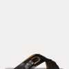 Black Women’s Ralph Lauren Jacie Calfskin Stirrup Sandals