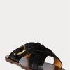 Black Women’s Ralph Lauren Jacie Calfskin Stirrup Sandals Black Women’s Ralph Lauren Jacie Calfskin Stirrup Sandals