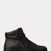Black Women’s Ralph Lauren Jaemyn Calfskin High-Top Sneakers