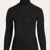 Black Women’s Ralph Lauren Jersey Turtleneck Tops