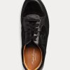 Black Women’s Ralph Lauren Jinett Suede & Leather Low-Top Sneakers Black Women’s Ralph Lauren Jinett Suede & Leather Low-Top Sneakers