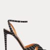 Black Women’s Ralph Lauren Kandice Embellished Goat-Suede Sandals Black Women’s Ralph Lauren Kandice Embellished Goat-Suede Sandals