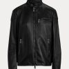 Black Women’s Ralph Lauren Keven Lambskin Biker Jackets