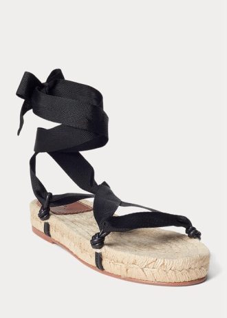Black Women’s Ralph Lauren Lace-Ups Sandals