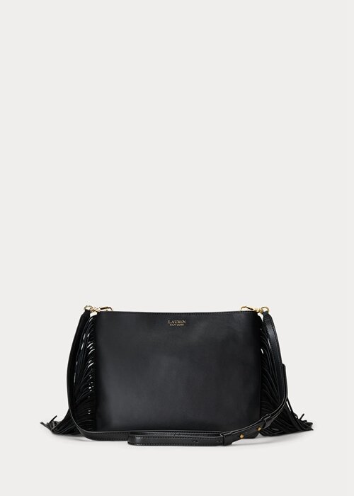 Black Women’s Ralph Lauren Leather Medium Elaina Crossbody Bags Black Women’s Ralph Lauren Leather Medium Elaina Crossbody Bags