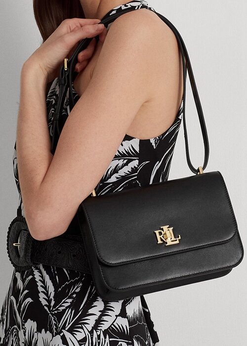 Black Women’s Ralph Lauren Leather Medium Shoulder Bags Black Women’s Ralph Lauren Leather Medium Shoulder Bags