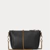 Black Women’s Ralph Lauren Leather Mini Sloane Crossbody Bags Black Women’s Ralph Lauren Leather Mini Sloane Crossbody Bags