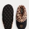 Black Women’s Ralph Lauren Leopard Logo Slippers Black Women’s Ralph Lauren Leopard Logo Slippers