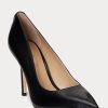 Black Women’s Ralph Lauren Lindella II Burnished Leather Heels