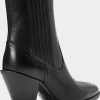 Black Women’s Ralph Lauren Lowrey Leather Cowboy Boots