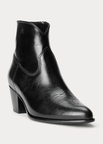 Black Women’s Ralph Lauren Lucille Leather Boots
