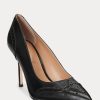 Black Women’s Ralph Lauren Lynden Burnished Leather Heels