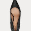 Black Women’s Ralph Lauren Lynden Burnished Leather Heels