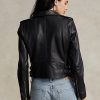 Black Women’s Ralph Lauren Made with full-grain, supple sheepskin, this luxurious iteration of Polo’s moto channels a downtown vibe and free-spirited style. Jackets